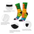 thumbnail image 3 of Cauagu Colorful Building Blocks Print Crew Socks for Women and Men,Adult Athletic Running Socks 1-Pair Sports Socks Work Gear Socks with Moisture Wicking, 3 of 6