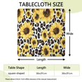 thumbnail image 2 of Leopard Sunflower Pattern Square Fitted Tablecloth with Elastic Edge,Square Table Cover,Washable Elastic Table Cover for Home Kitchen Party Decor 36"x36", 2 of 6