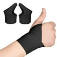 thumbnail image 2 of Iaukyu 1Pc Wrist Guard Fasten Tape Breathable Ultra-thin Sweat Absorption with Thumbhole Pain Relief Extra Soft Moisture Wicking Sports Wristband Wrist Wrap Sports Supplies, 2 of 6