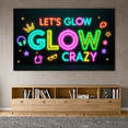 thumbnail image 4 of Neon Theme LET'S GLOW CRAZY Fun Party Banner for Night Event Celebration Indoor Use, 4 of 9