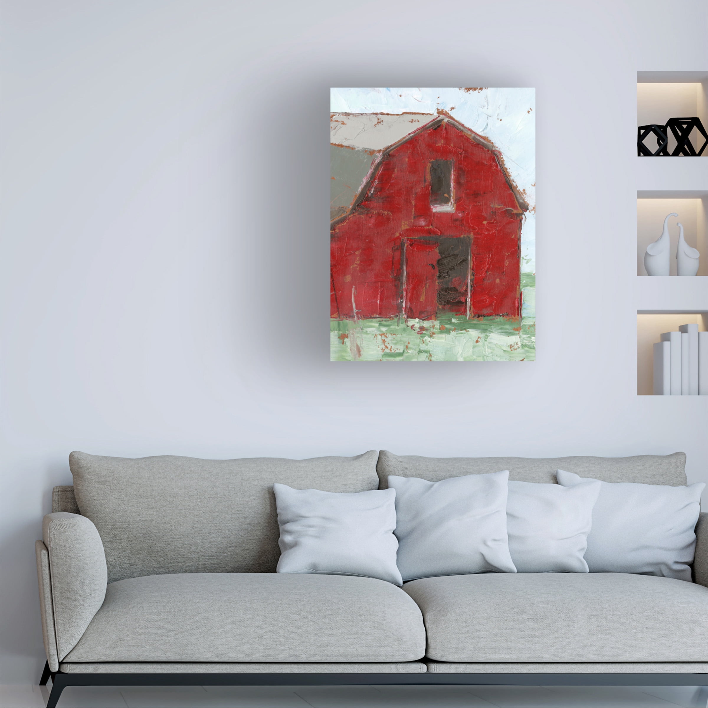 Ethan Harper 'Big Red Barn I' Canvas Art