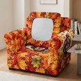 thumbnail image 3 of Psesaysky 2 Piece Stretch Stylish Furniture Chair Covers for Living Room Armchair Slipcovers with Elastic Bottom for Pets, Turkey Maple Leaves Spandex Sofa Cover, 3 of 8