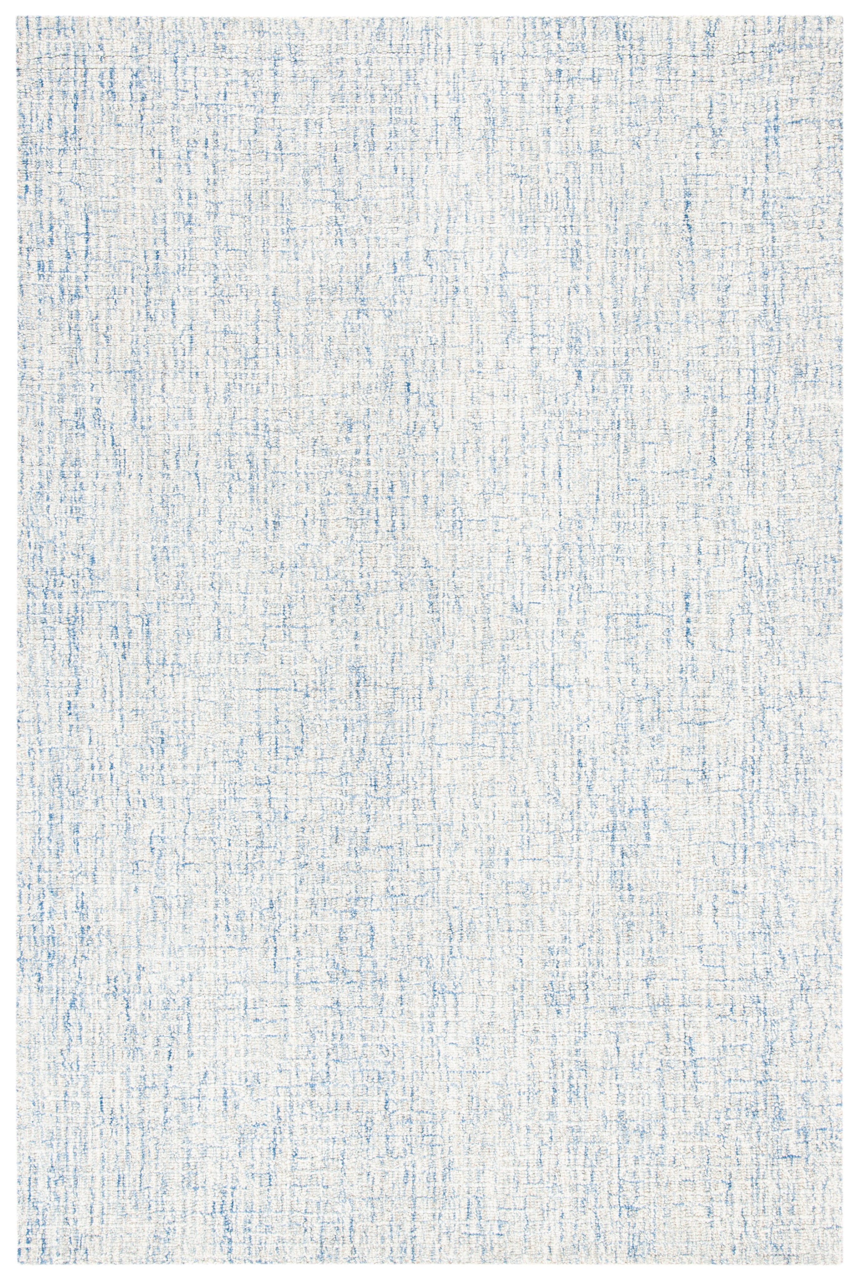 SAFAVIEH Abstract Emely Abstract Wool Area Rug, Ivory/Blue, 4' x 6'