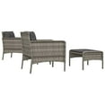 thumbnail image 5 of vidaXL Patio Furniture Set 5 Piece Outdoor Chair with Cushions Poly Rattan, 5 of 7
