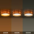 thumbnail image 4 of C Cattleya 14.25” Farmhouse 3CCT LED Flush Mount Ceiling Light with Paper Rope Shade, 4 of 8