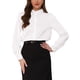 thumbnail image 1 of CAMISA DE TRABAJO CASUAL INSPIRE CHIC para mujeres, con puños de botón y cuello, camisas y blusas de oficina de moda otoñal L Blanca, 1 of 6