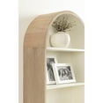 thumbnail image 3 of Kate and Laurel Arcott Modern Arched Wall Shelf, 18 x 6 x 26, White and Light Natural, Transitional Arch Wall Shelves for Over-the-Toilet Storage or Entryway Storage Shelf, 3 of 8