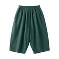 thumbnail image 4 of Rhuody Pants For Womens Empire Waist Wide Leg Relax Fit Solid Color Trousers With Pocket Versatile Bottoms L Green, 4 of 4