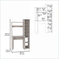 thumbnail image 7 of 2 Piece Modern Office Set, Dozza Bookcase + Aramis Desk | Light Gray | Particle Board, 7 of 7