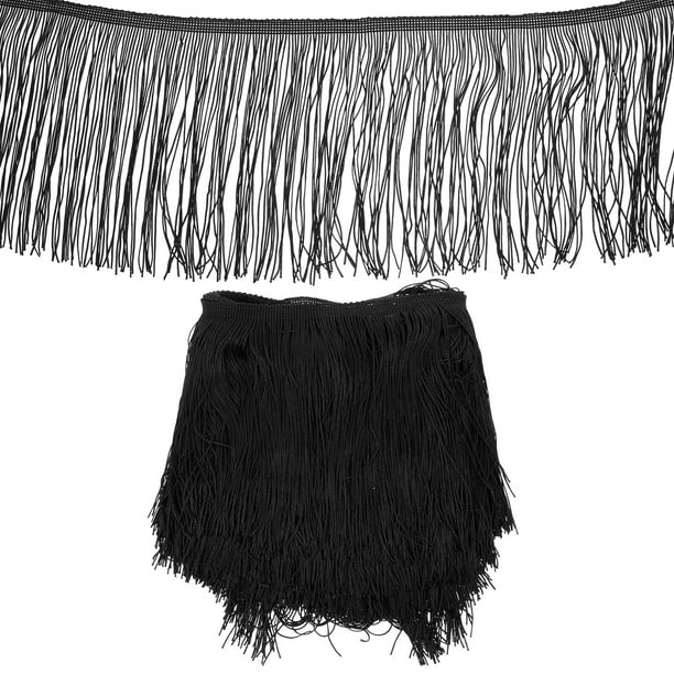 1 rollo de tela decorativa para vestidos, tela latina con borlas, material para forro (10 yardas)