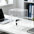 thumbnail image 3 of Piggy Bank for Adults, Clear Acrylic Piggy Bank Coin Bank with Lock, Reusable Rectangular Money Box for Cash Saving, Perfect for Birthdays, Holidays, 3 of 7