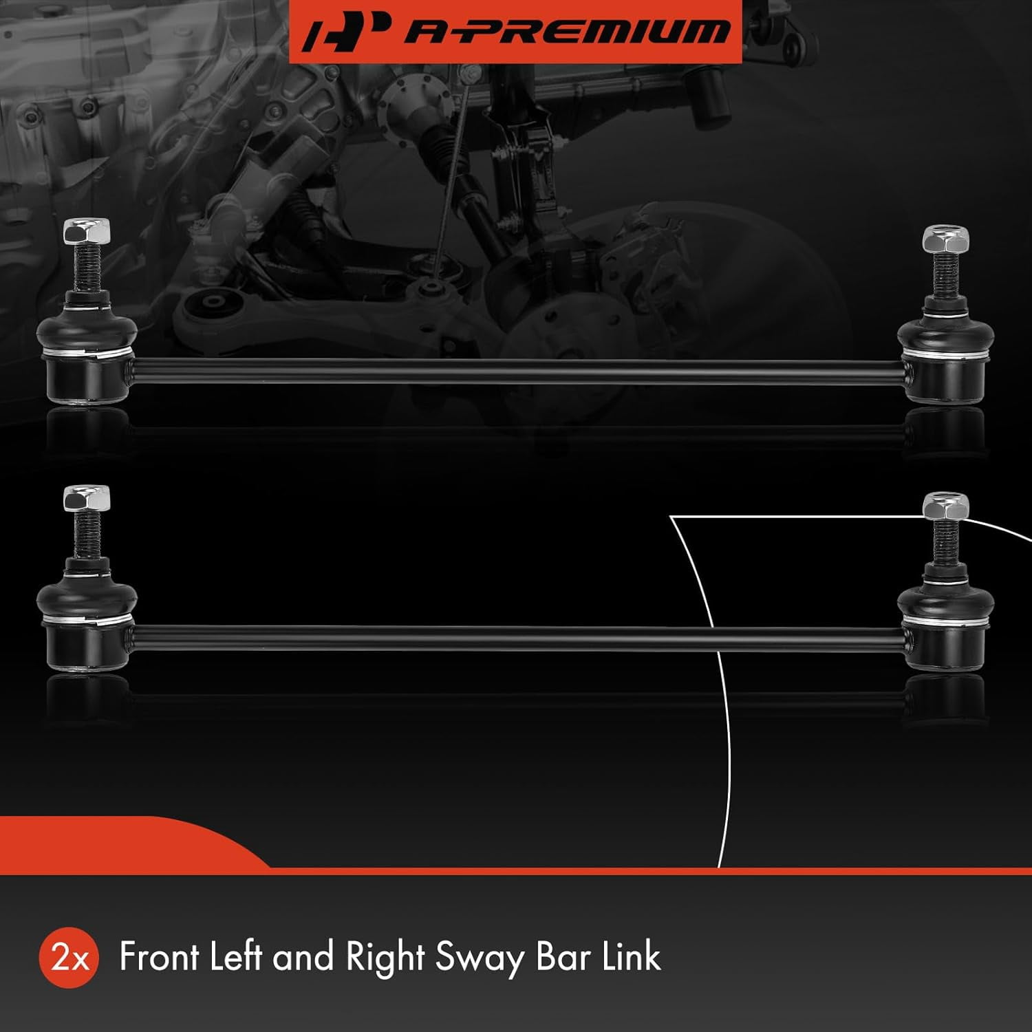 A-Premium Front Sway Bar Link Kit Stabilizer Link Compatible with Honda Fit 2009-2014, Insight 2010-2014, CR-Z 2011-2016