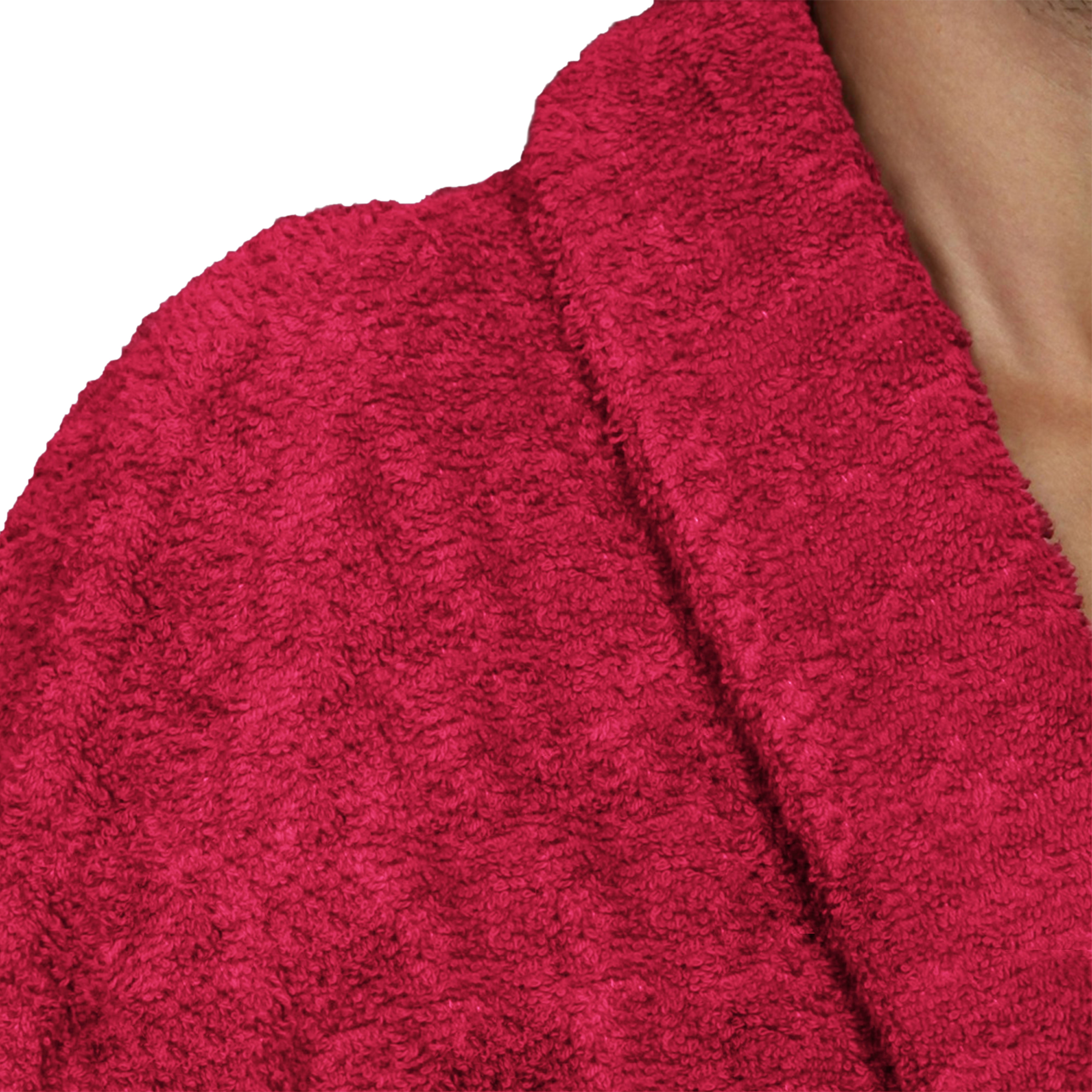Superior Terry Cotton Adult Unisex Soft Lightweight Bathrobe, Medium, Burgundy