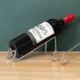 thumbnail image 5 of Creative Red Wine Stand Simple Stainless Steel Wine Rack Single Wine Bottle Display Holder For Home Store Nice Processed 3pcs, 5 of 5