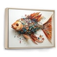 thumbnail image 2 of Designart "Of Colors Fishing Whale wall art II" Animals Floater Framed Canvas Print, 2 of 7