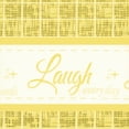 thumbnail image 2 of Traditonal Elegance Live, Love, Laugh Window Curtain Tier Pair and Valance Set - 58x24 - Yellow, 2 of 2