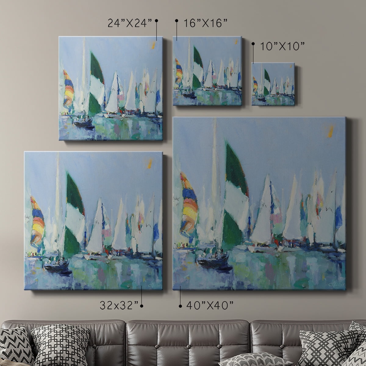 Wexford Home Parking Lot-Premium Gallery Wrapped Canvas, 16" x 16" - Ready to Hang