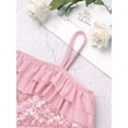 thumbnail image 6 of Mufeng Girls Sequin One Shoulder Ballet Dance Crop Top Modern Jazz Hip Hop Ruffle Cami Tank Tops Pink 6, 6 of 7
