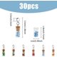 thumbnail image 2 of 30 colgantes de botella de los deseos con cuentas de vidrio de colores, estilo europeo., 2 of 7