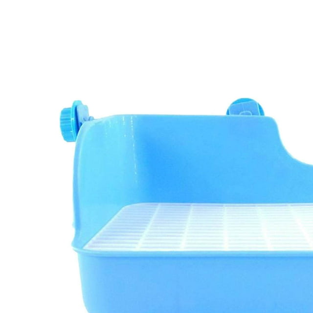 VONKY Plateau de Toilette pour Lapin Animaux de Compagnie Hamster Entraîneur de Propreté Intérieur Cochon d'Inde Bleu