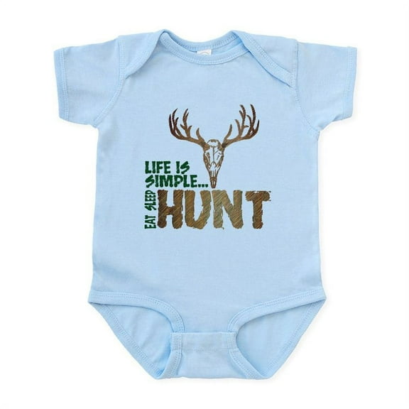 CafePress - Eat Sleep Hunt Infant Bodysuit - Baby Light Bodysuit, Size Newborn - 24 Months