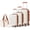 Beige-5pcs, variant on WEPLUS 5 Piece Hardside Luggage Sets TSA Lock Spinner Wheels Suitcase with Cup Holder