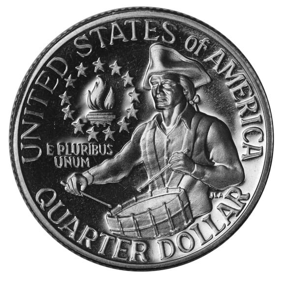 1776-1976-S Washington Quarter Gem Deep Cameo Proof - Bicentennial Clad Coin