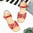 thumbnail image 4 of Ataiwee Women's Flat Slide Sandals - Casual Comfortable Criss Cross Squsre Toe Flat Summer Sandals., 4 of 6