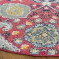 thumbnail image 3 of SAFAVIEH Madison Hope Floral Paisley Area Rug, Fuchsia/Gold, 6'7" x 6'7" Round, 3 of 6