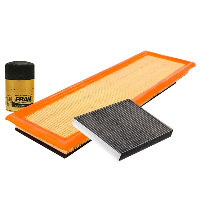 Kit De Filtro de Aire, Filtro de Aceite Sintético y Filtro de Cabina 3 PIEZAS Compatible con Ford Fiesta L4 1.6L DE 2002 A 2010