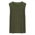 thumbnail image 4 of Aboser Womens Cotton Linen Tank Tops Oversized Loose Fit Shirts Casual Summer Sleeveless Blouses Solid Color Crewneck Vests Tees, 4 of 6