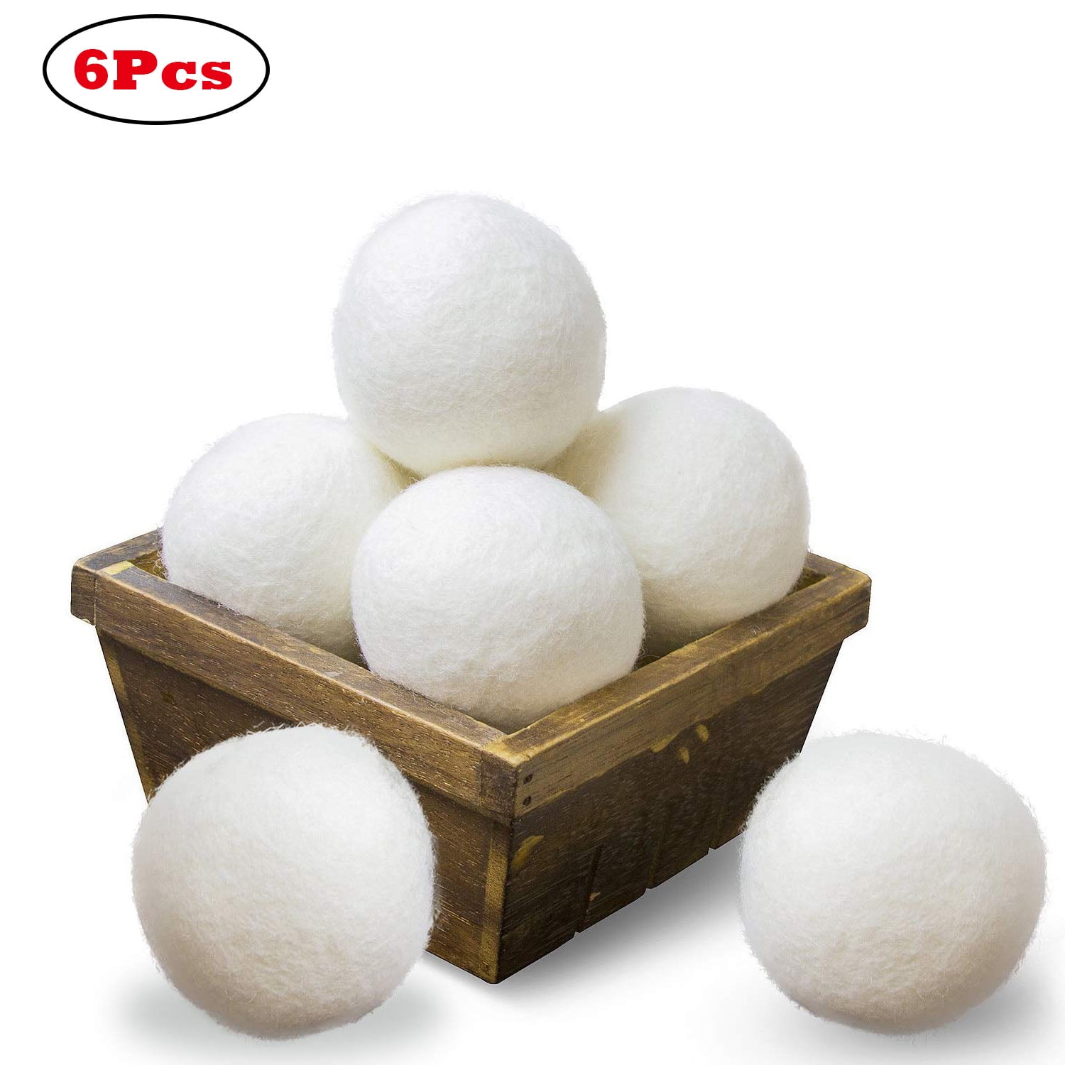 Wool Dryer Balls Natural Fabric Softener, New Zealand Wool Chemical