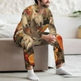 thumbnail image 7 of Naloa Countryside Fruit White Horse Men’s Pajamas Set - Long Sleeve Button Down Sleep Shirt and Pajama Bottoms Sleepwear Set-XX-Large, 7 of 7