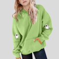 thumbnail image 2 of Makaor Cute Hoodies for Girls Boys Halloween Pullover Sweatshirts Ghost Long Sleeve Coats Fleece Clothes Pockets, 2 of 4