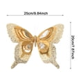 thumbnail image 3 of HonestMatter Glitter Butterfly Ornament, Christmas Tree Hanging Decor with Sparkly Finish, Holiday Butterfly Decoration for Wreath and Garland, 3 of 7