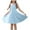 #107-Light Blue, variant on Favoffer Girls Pocket Detail Sleeveless Skort Dress for Sports Tennis Practice Match, Sizes 4-15