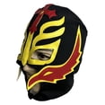 thumbnail image 2 of Lucha Libre Adult Size Black with Red Accents Pro Wrestling Mask, 2 of 4