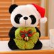 thumbnail image 1 of Juguetes de panda Navidad Bonitos recuerdos navideños de panda La elección perfecta para todas las edades Juguetes suaves y bonitos Decoraciones navideñas coleccionables., 1 of 8