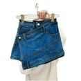 thumbnail image 4 of GERsome Women's Casual Split Hem High Waist Denim Skorts Skirt Shorts, 4 of 6