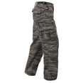 thumbnail image 3 of Rothco Vintage Vietnam Fatigue Pant Rip-Stop - Tiger Stripe Camo, Small, 3 of 5