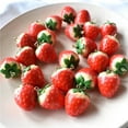 thumbnail image 3 of Aellinatey Sparkling Strawberry Charm Handcrafted Resin Fruit Pendant Jewelry Supplies, 3 of 11
