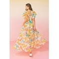 thumbnail image 3 of Flying Tomato Women's Tropical Print Cover Up Maxi Kimono (M, Ivory), 3 of 4
