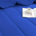 thumbnail image 6 of 3 Piece Luxury Thicker Pattern Comforter Set, 800 TC, 100% Egyptian Cotton, Super King Size Royal Blue Solid Color, 6 of 6