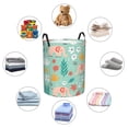 thumbnail image 6 of Bingfone Elephant And Flowers Waterproof Foldable Laundry Hamper Bucket With Handles For Storage Bin,Clothes Hamper (Small), 6 of 8