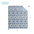 thumbnail image 6 of Coastal Living Throw Blanket, Reversible Plush Fleece Blanket for Couch, Blue Sand Dollars, 50" x 72", 6 of 11