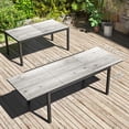 thumbnail image 2 of CoSoTower 63"-94.5" Extendable Patio Dining Table for 6-8 Person, Outdoor Dining Table with Aluminium Edging, Steel Frame, Grey, 2 of 7