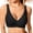 Black, variant on Women Wireless Bra Jelly Cup Wave Edge Seamless Design Anti-Slip No-Roll Stable Daily Comfort Pink 44 (4XL)