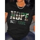 thumbnail image 1 of Stylish Plus Size Camo Letter Print Tee - Women's Casual Short Sleeve T-Shirts for Spring & Summer - Comfortable, Relaxed Fit, Breathable Fabric, and Vibrant Print Design Tee For Adult, Men, Women, T, 1 of 7