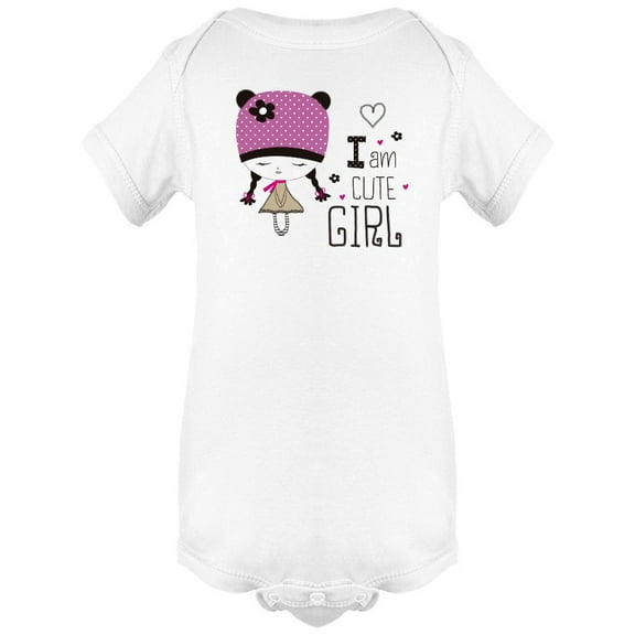 I Am A Cute Girl  Bodysuit Infant -Image by Shutterstock,  6 Months
