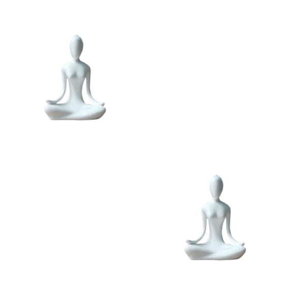 Bewildely Decoración de cerámica para chica de Yoga, simulación moderna de estilo Simple, Color sólido, elegante decoración de adorno para Type1 NO1
